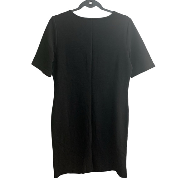 Mario Serrani Dress Women’s Medium black Ribbed Short Sleeve - Picture 2 of 4